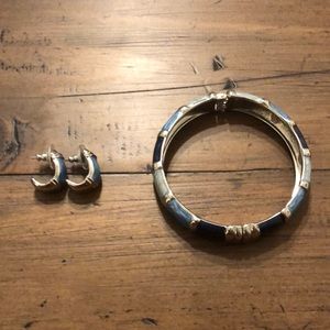 Bangle and earrings